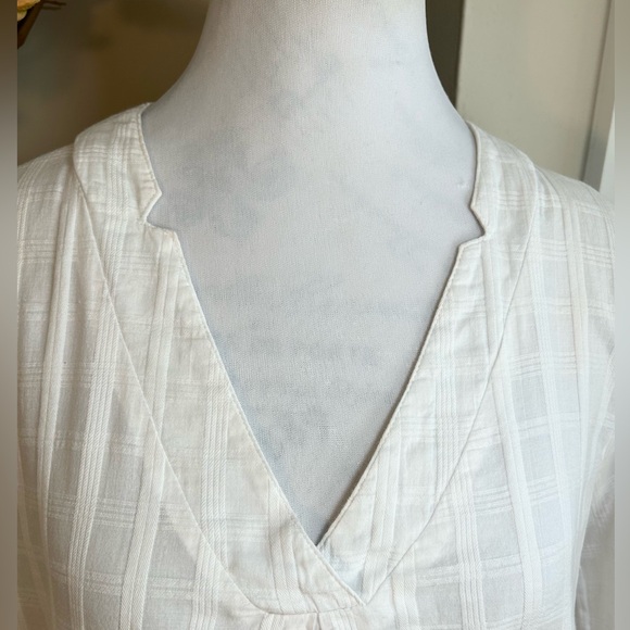 POMANDER PLACE Tuckernuck White Mini Carolina All Cotton Resort Caftan Sz Medium - Picture 3 of 12